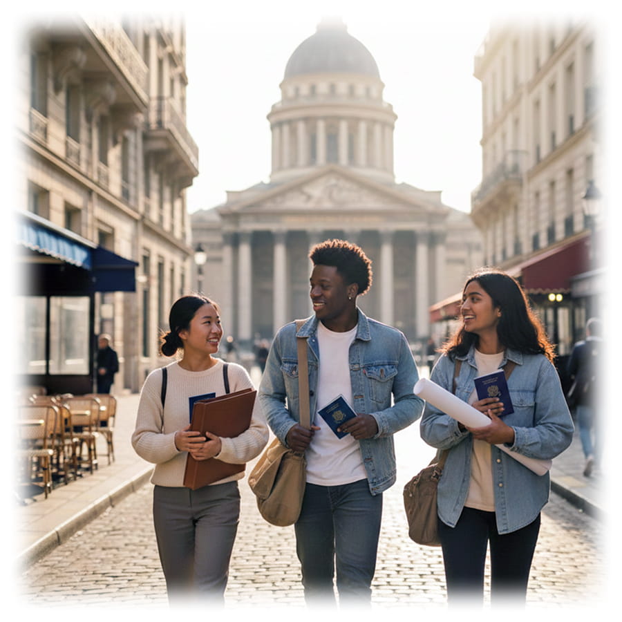 international culture student in Paris